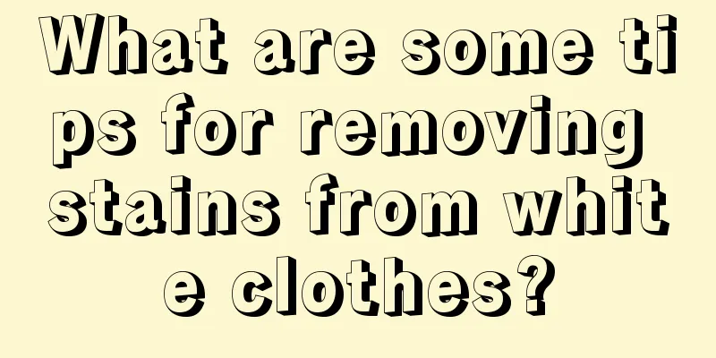 What are some tips for removing stains from white clothes?