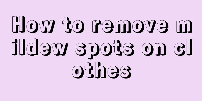 How to remove mildew spots on clothes