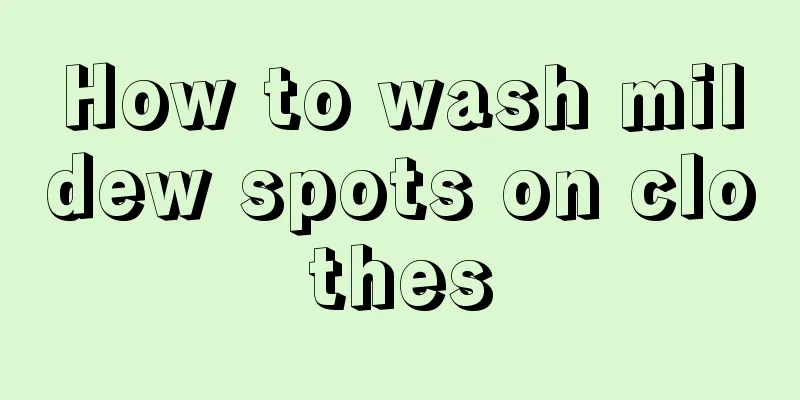 How to wash mildew spots on clothes