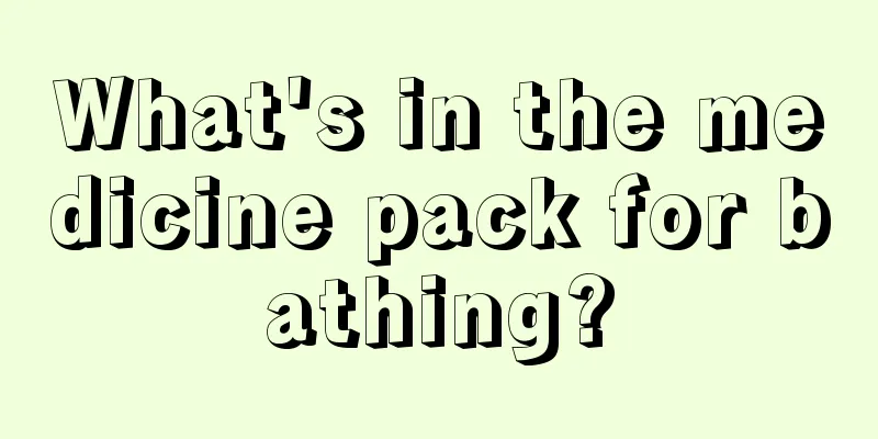 What's in the medicine pack for bathing?