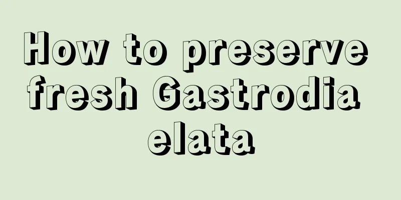 How to preserve fresh Gastrodia elata