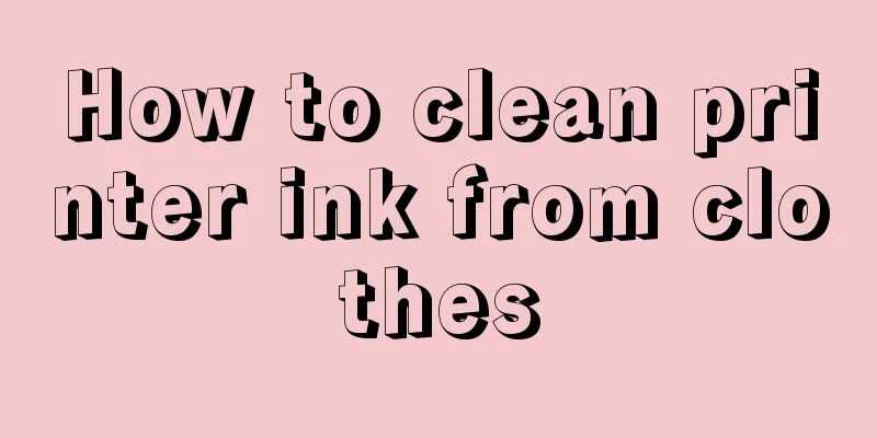How to clean printer ink from clothes