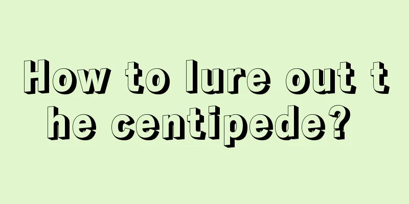How to lure out the centipede? 