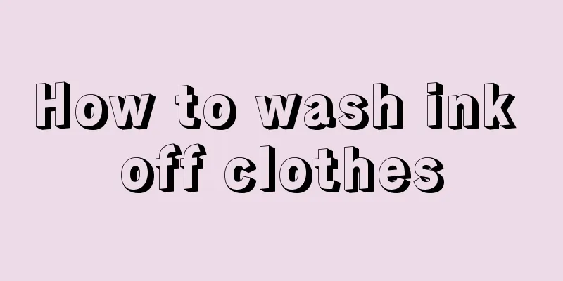 How to wash ink off clothes