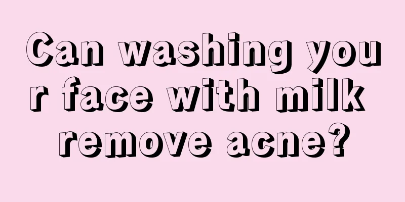 Can washing your face with milk remove acne?
