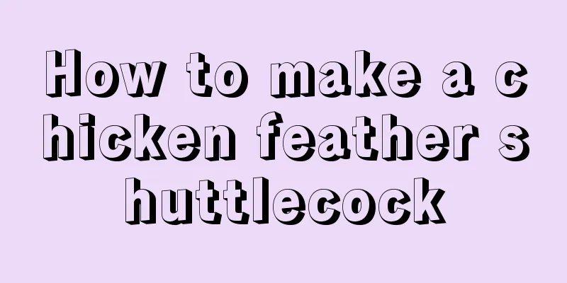 How to make a chicken feather shuttlecock