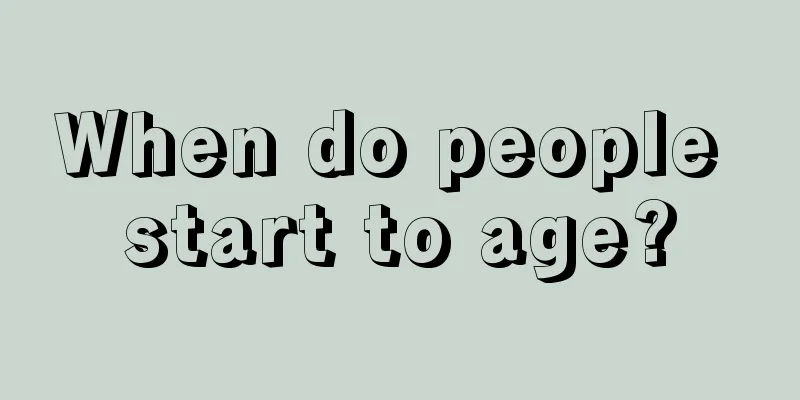 When do people start to age?