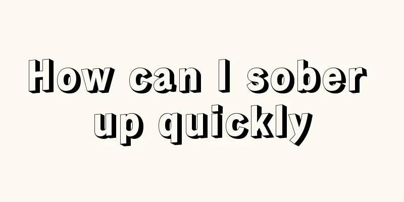 How can I sober up quickly