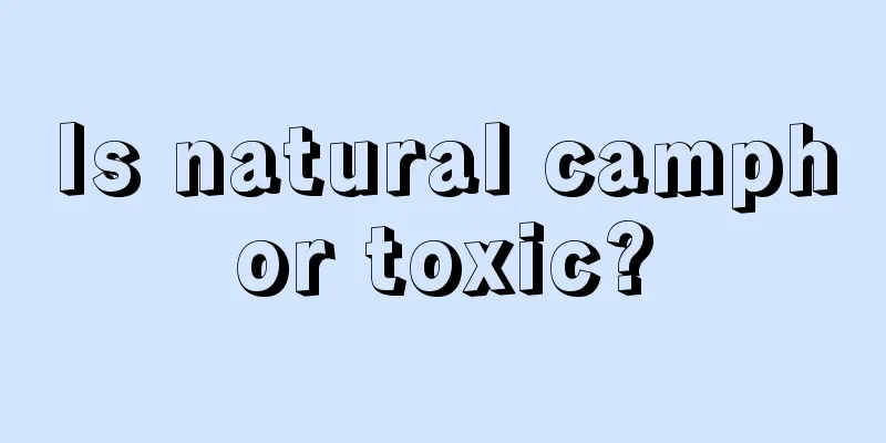 Is natural camphor toxic?