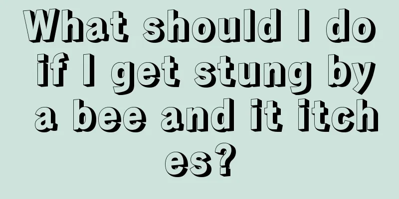 What should I do if I get stung by a bee and it itches?