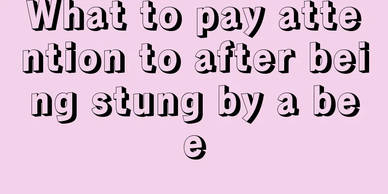 What to pay attention to after being stung by a bee