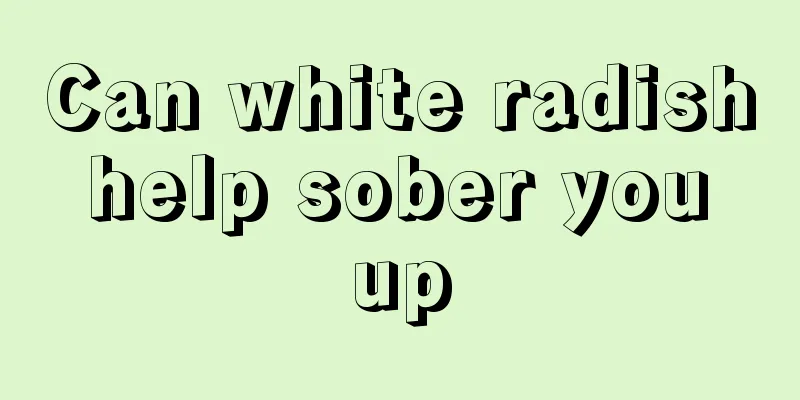 Can white radish help sober you up