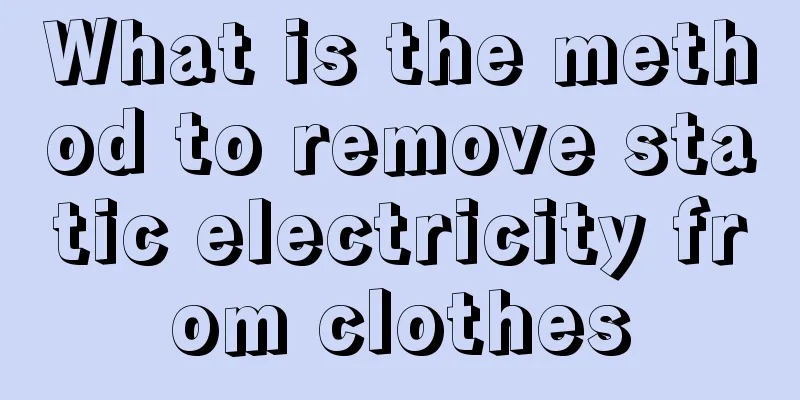 What is the method to remove static electricity from clothes