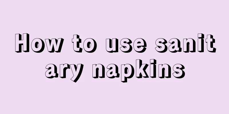 How to use sanitary napkins