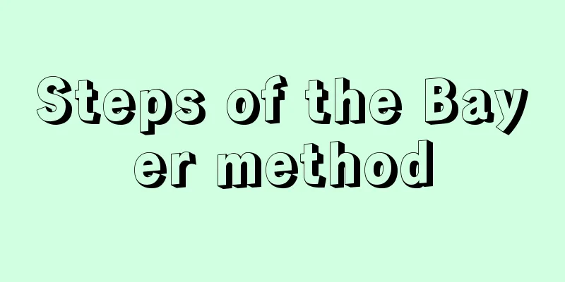 Steps of the Bayer method