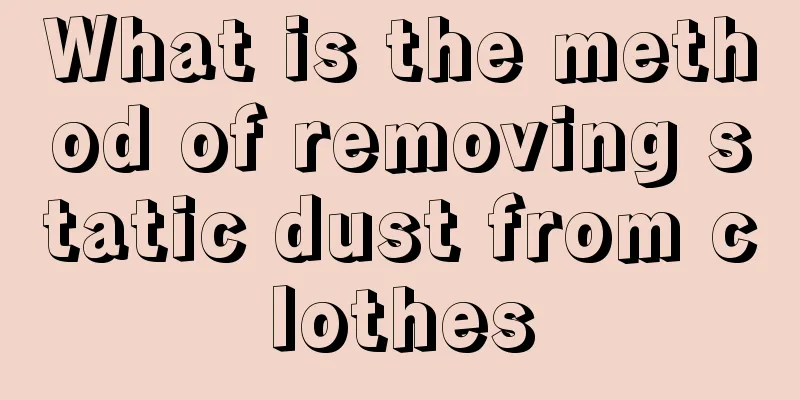 What is the method of removing static dust from clothes