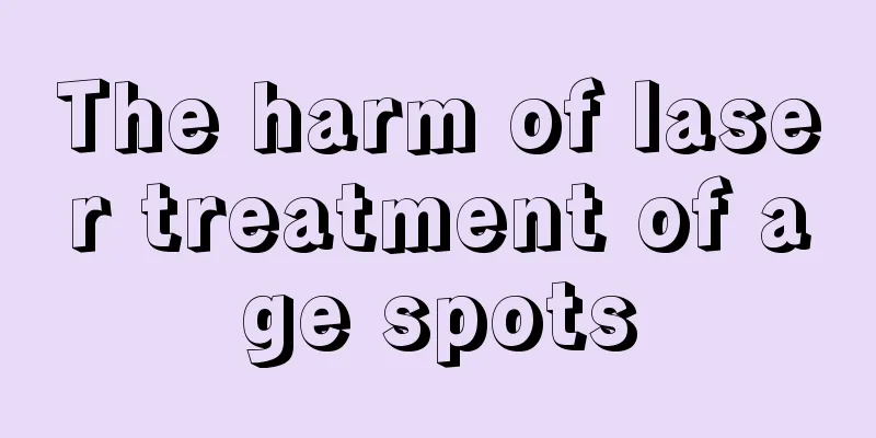 The harm of laser treatment of age spots