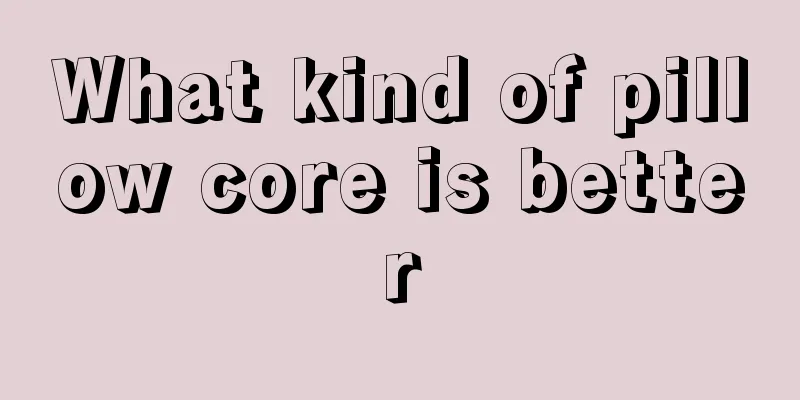 What kind of pillow core is better