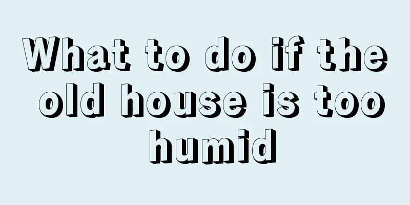 What to do if the old house is too humid