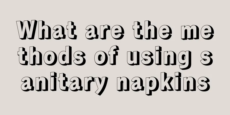 What are the methods of using sanitary napkins