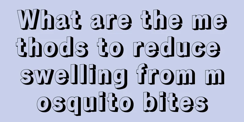 What are the methods to reduce swelling from mosquito bites