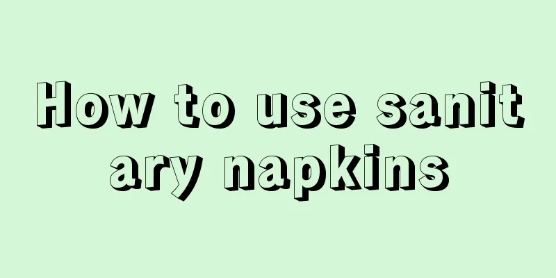 How to use sanitary napkins