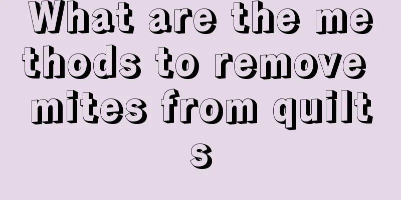 What are the methods to remove mites from quilts