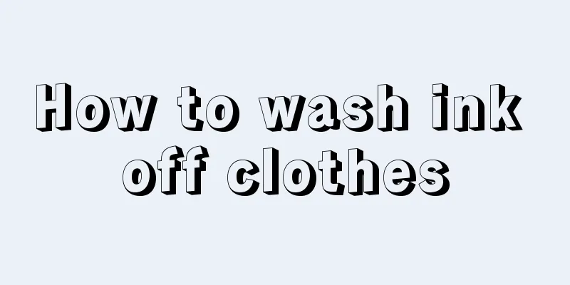 How to wash ink off clothes