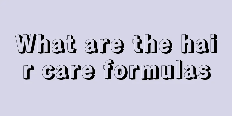 What are the hair care formulas