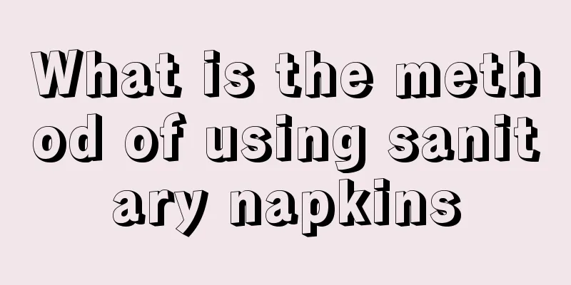 What is the method of using sanitary napkins