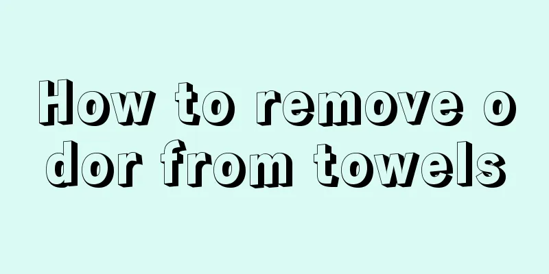 How to remove odor from towels