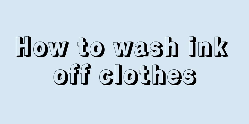 How to wash ink off clothes