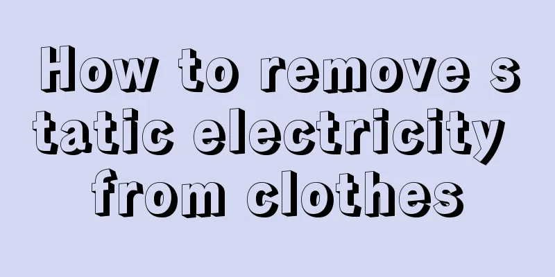 How to remove static electricity from clothes