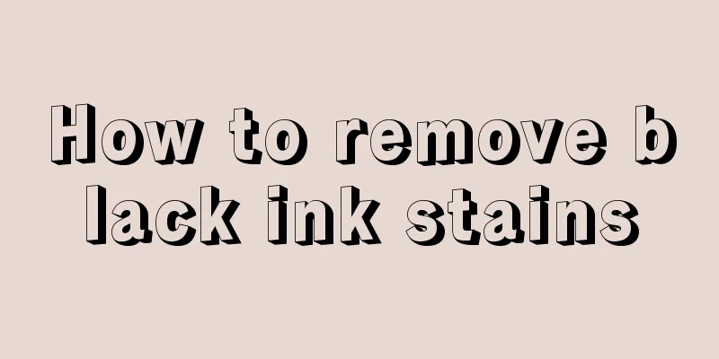 How to remove black ink stains