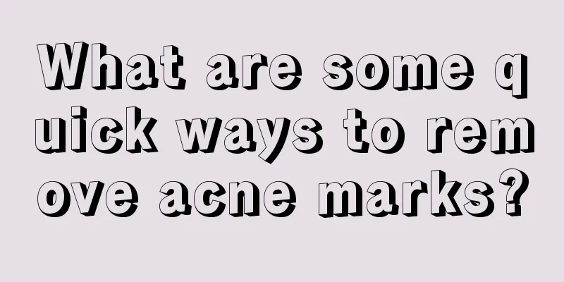 What are some quick ways to remove acne marks?