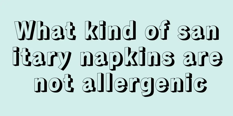 What kind of sanitary napkins are not allergenic