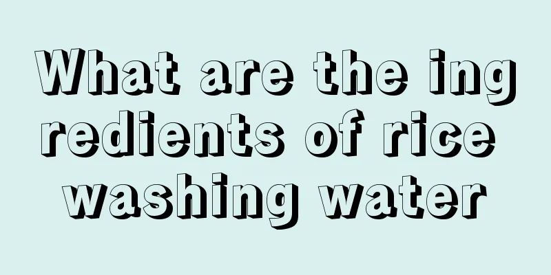 What are the ingredients of rice washing water