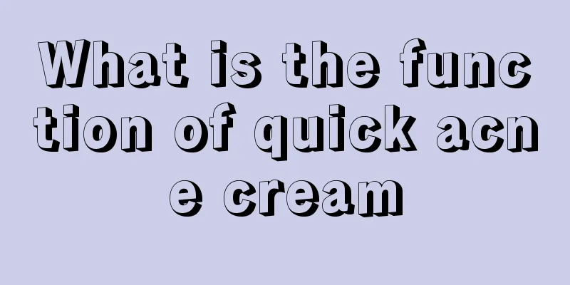 What is the function of quick acne cream