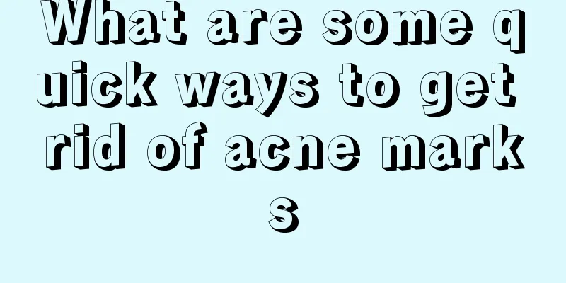 What are some quick ways to get rid of acne marks