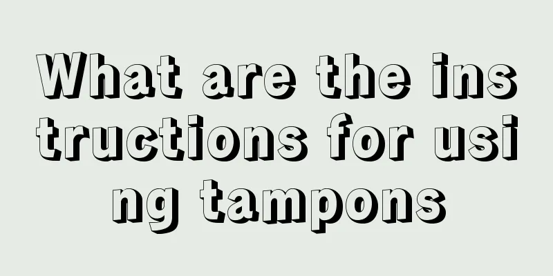 What are the instructions for using tampons