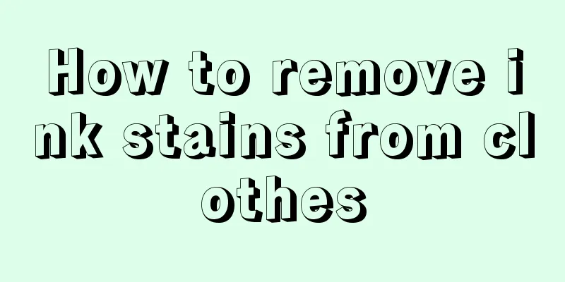 How to remove ink stains from clothes