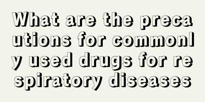 What are the precautions for commonly used drugs for respiratory diseases