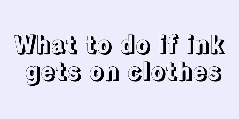 What to do if ink gets on clothes