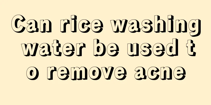 Can rice washing water be used to remove acne