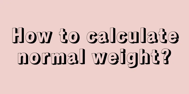 How to calculate normal weight? 