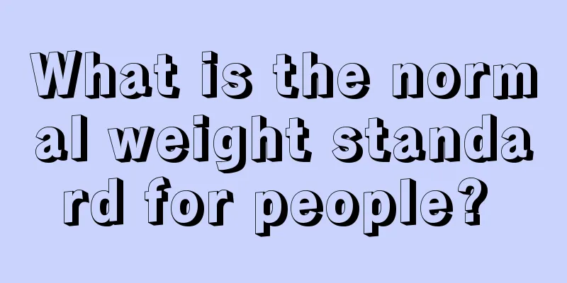 What is the normal weight standard for people? 