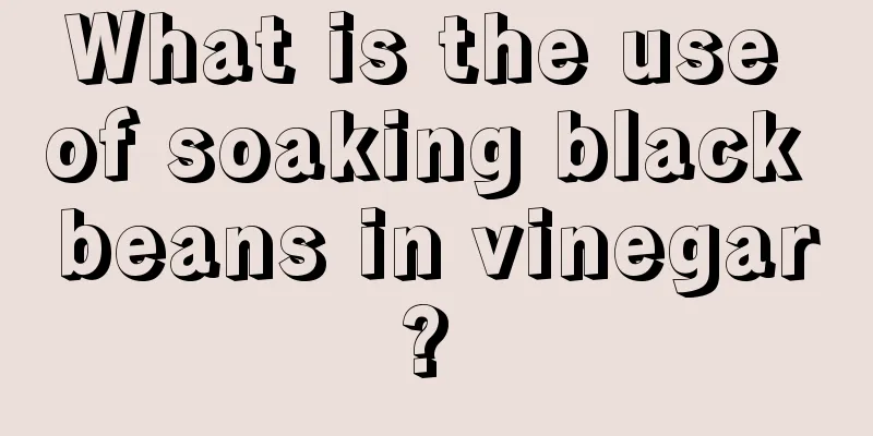 What is the use of soaking black beans in vinegar? 