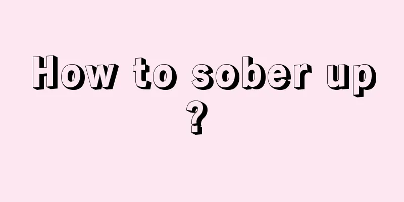 How to sober up? 