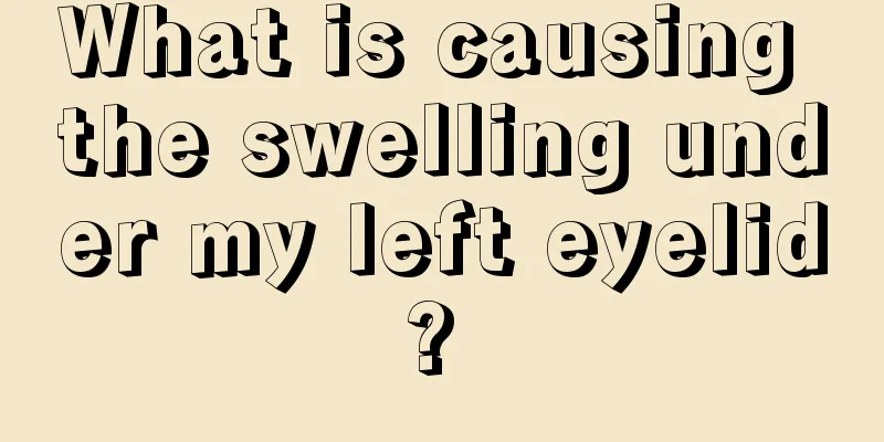 What is causing the swelling under my left eyelid? 