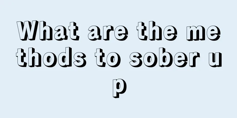 What are the methods to sober up